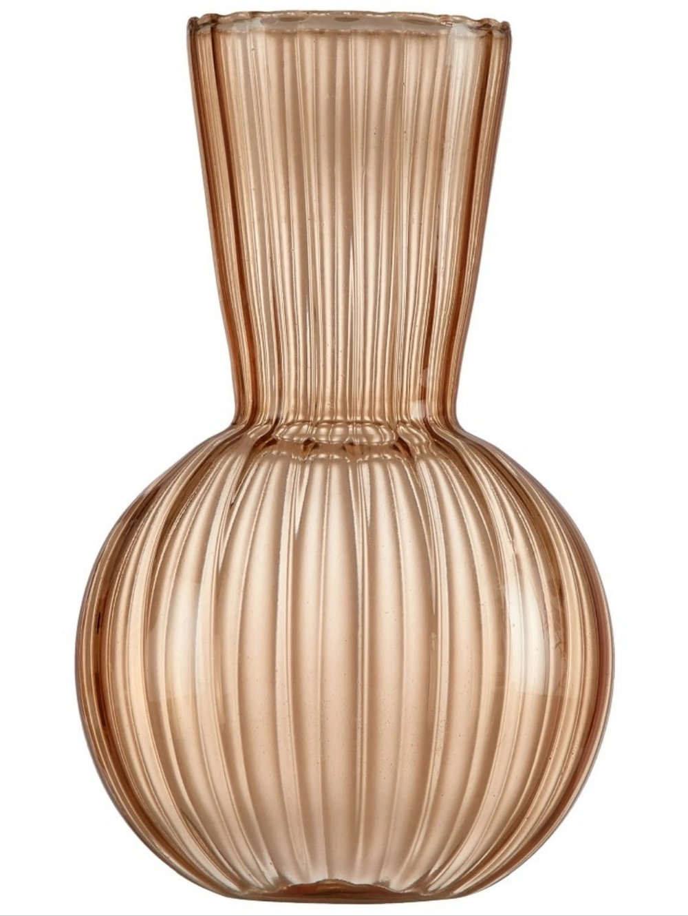 Beautiful  Bubble Plastic Vase by Drew 6.5", Amber Yellow